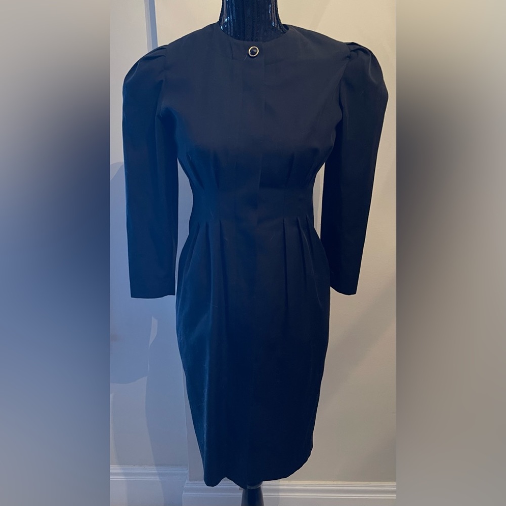 Vintage Braemar By Diana Charles Black Dress Size 4